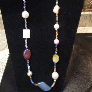 alisha.d multicolor beaded necklace